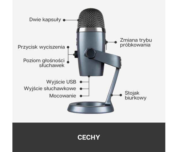 Blue Microphones Yeti Nano Shadow Grey 988-000205 - 652721 - zdjęcie 10